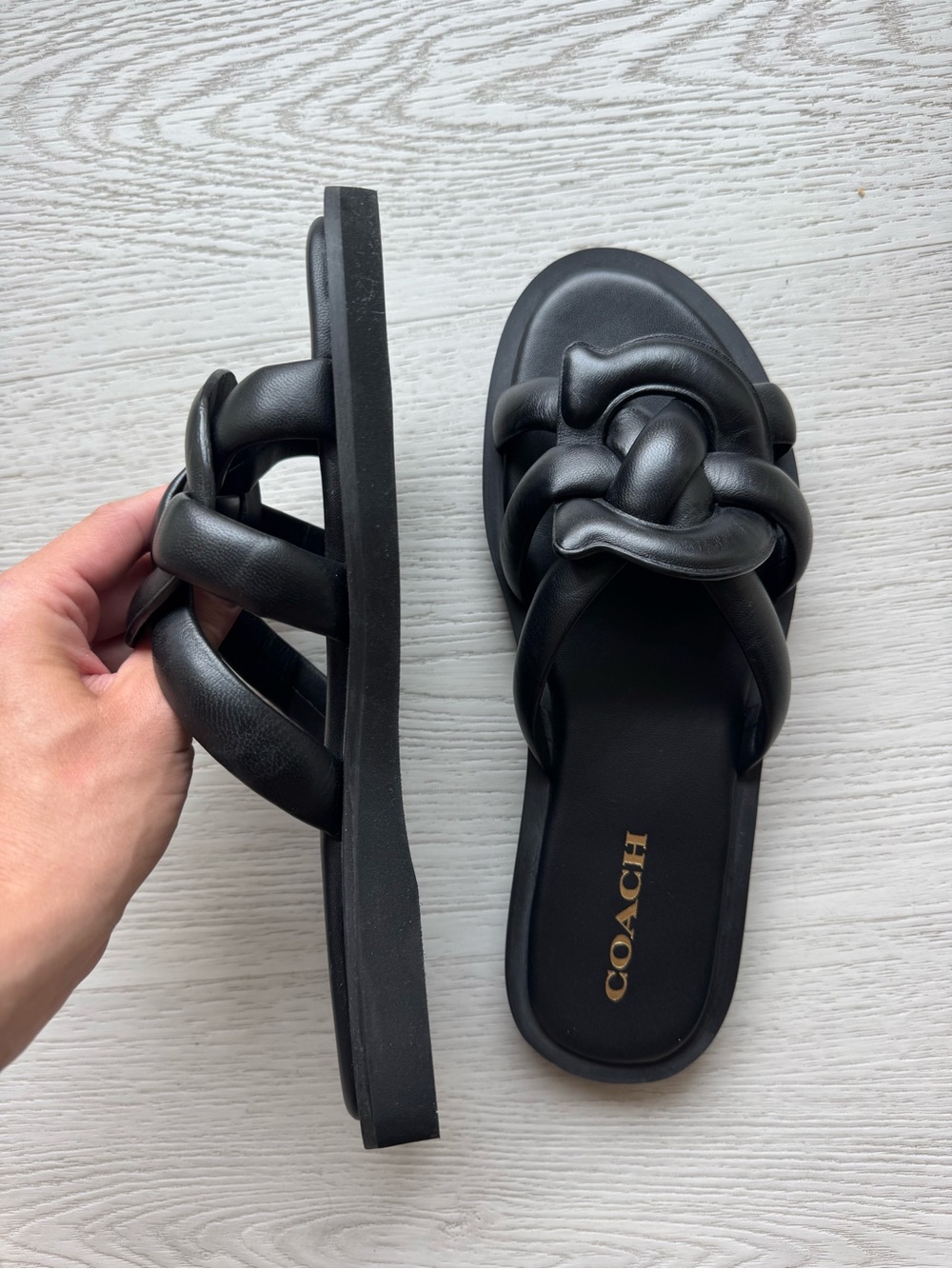 Coach Georgie leather sandals - Picture 2 of 7
